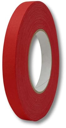 gws Rohgewebe Gewebeband 21541 – 50m x 15mm, rot – Klebeband für Markierungen, Kabelschutz und kreative Projekte – stark haftend, flexibel, langlebig, ideal für Haushalt, Werkstatt und Handwerk
