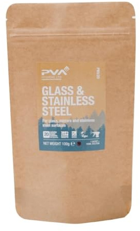 PVA Hygiene Water Soluble Sachets for Triggers Glass & Stainless Steel (Pack 20) | Fits standard trigger spray bottles to easily dilute for streak-free cleaning on hard commercial surfaces.