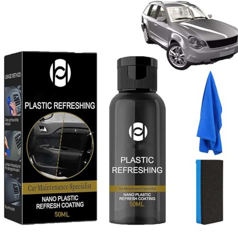 ZeiLaBang Kakadi 50ml Kunststoffpflege Auto,Autos Kunststoff Auffrischer,Auto Kunststoff Kratzer Entfernen,Auto Innenraum Reiniger,Kunststoffpflege Auto innen & Außen,Auto Cockpitpflege Reinigungsset