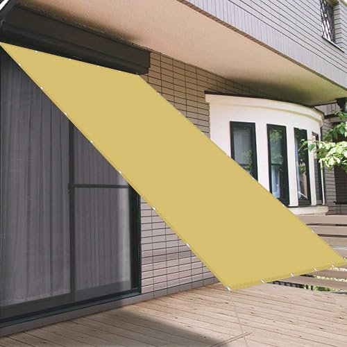 Sonnensegel für Gartenpavillon Sunset Deluxe 1.3 x 2 m Wasserabweisend Windabweisend Schattennetz Gewächshaus inkl Befestigungsseile für Balkon Terrasse Garten Outdoor, Sandgelb