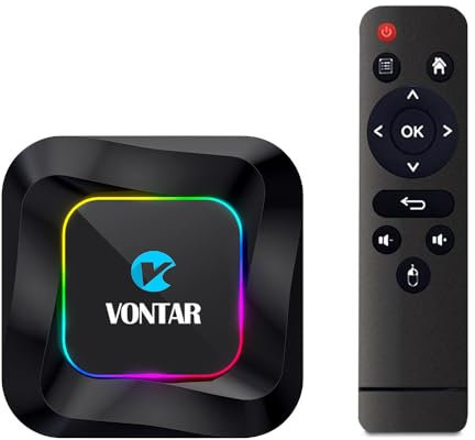 CHROX Android TV Box 13.0, Vontar R3 Smart TV Box RK3528 CPU Quadcore 2.4GHz/5GHz Dual WiFi 3D 4K/1080p HDR10+ BT 4.0 Smart Android Set Top Box,4gb+32gb