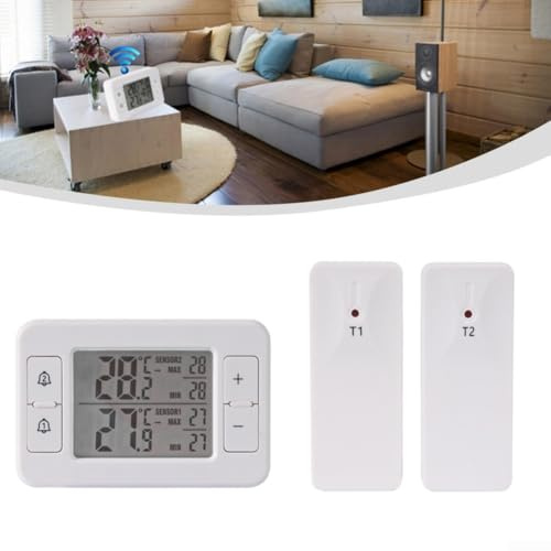 Kabelloses Thermometer mit 2 Sensoren für Innen-, Außen- und Wohnmobil-Anwendungen