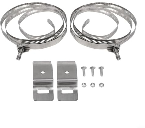 Kit de montage de panneau en métal pour grands poteaux de 10,2 à 38,1 cm de diamètre réglable avec fixation à vis pour panneaux utilitaires routiers et cylindres