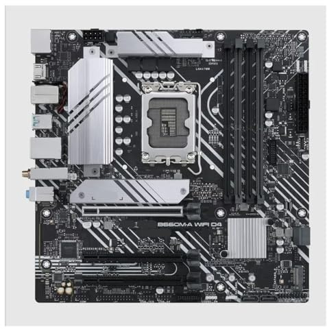 Placa Base For B660M-A AC D4 B660 Compatible con I9-14900 I5-14600 14400F 13400 CPU LGA 1700 DDR4 128GB PCIe 4,0 HDMI M.2 For ASUS, Partes