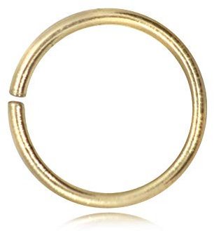 Gold Open Jump Rings 5 Pcs 0.90mm Thicknes, Vermeil Gold Plated, 10mm Diameter, for Necklaces Earrings Bracelets Making