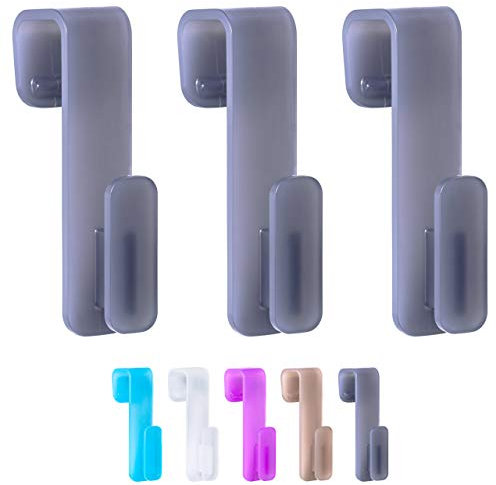 WELLGRO 3 ganci tondi per termosifoni – alta qualità Made in Germany – Gancio per asciugamano – Gancio per termosifone – Gancio per asciugamano – Colore a scelta, colore: grigio