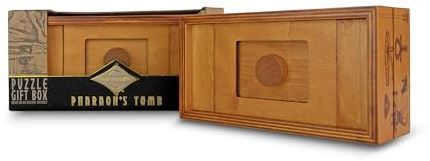 Hogdseirrs Pharaoh's Tomb Geschenk-Box Puzzle - Gehirnteaser Box für Geschenkkarten, Geld, kunstvoll gearbeitetes Holzpuzzle