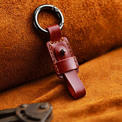 BOLLAER Schlüsselanhänger aus Leder für Autoschlüssel, Auto Valet Schlüsselanhänger für Porsche Audi Mercedes BMW Cadillac Lexus Ford - Bestes Geschenk für Damen und Herren
