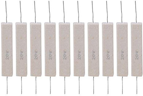 10 Stücke 20 Watt Zementwiderstand ± 5% Hohe Genauigkeit Leistungswiderstand Elektronische Komponente(2.2R)