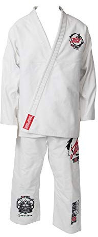 TOP TEN Brazilian Jiu Jitsu (BJJ) Anzug „Guerriero“ - Gr. A4 = 190 cm, Weiss