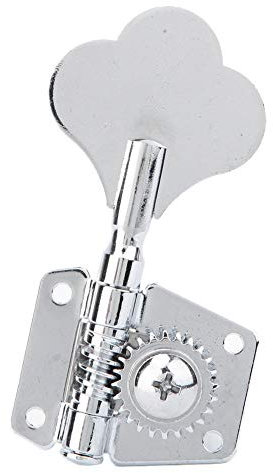 Dilwe Bass Guitar Tuning Peg, 1Pc Silver Steel Open Electric Bass Tuner, Right Row