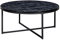 FineBuy Design Couchtisch Ø 80 cm Marmoroptik, Wohnzimmertisch mit Metall-Gestell, Sofatisch Rund Tisch Wohnzimmer, Beistelltisch