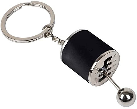 Rowwait Auto Shifter Keychain,Car Shifter Keyring, Creative Auto Gear Shifter Model Keychain Multicolor Car Shift Shaped Metal Alloy Key Rings (Black)