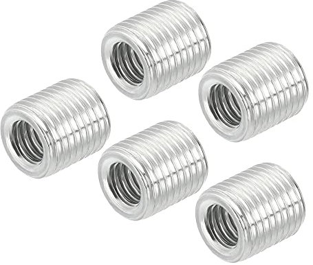 sourcing map 5 Stück Gewindereduziermuttern Einsatz M10 Stecker auf M6 Buchse Adapter 10mm lang Rohrverschraubung Umwandlungshülsen Reduzierstück