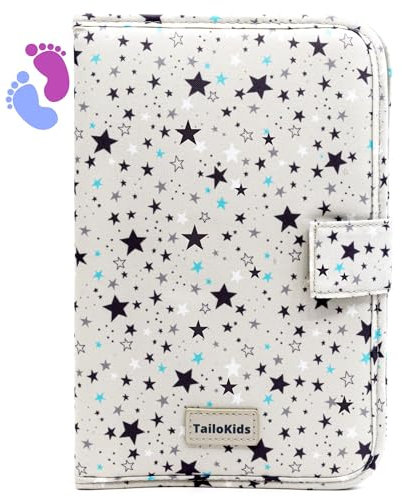 TailoKids Porte-documents bébé, cadeau bébé nouveau-né garçon ou fille, livre tissu bébé, porte-documents pour bébé