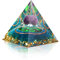MplehDa Kristall Pyramide, 6cm Amethyst Pyramide Edelstein, Baum des Lebens Pyramide Pyramide Desktop Ornament Heimdekoration für Yoga, Meditation (Grün)