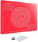 SUPER KITCHEN Rutschfeste Backunterlage Antihafte Backmatte Silikon mit Teigschneider, Ausrollmatte, Teigunterlage, Silikonmatte, Pizza Fondant Teigmatte, Epoxidharz Resin Matte (Rot, 50 x 40 cm)