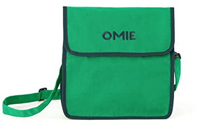 Omie OmieBox Lunchtasche – waschbar, faltbar, strapazierfähiger, wasserabweisender Stoff mit Innentasche und externem Flaschenhalter, Grün