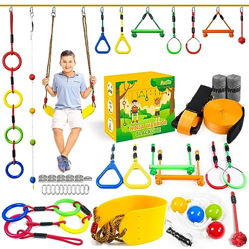 Perantlb Ninja Warrior Hindernislauf für Kinder (Orange)