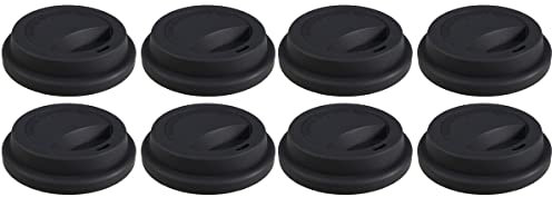 Diyfixlcd Travel Silicone Coffee Cup Lids: 8pcs Reusable Travel Mug Covers Replacement Anti- Spill Proof Cap for Drinking Cup Travel Coffee Mug Travel Coffee Cup