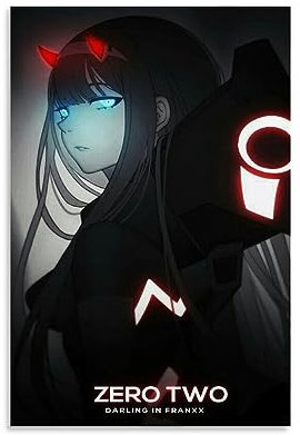 Darling in The Franxx Tapete Zero TwoCanvas Poster, dekoratives Gemälde, Leinwand-Wandposter und Kunstdruck, modernes Familienschlafzimmer-Dekor-Poster, 60 x 90 cm