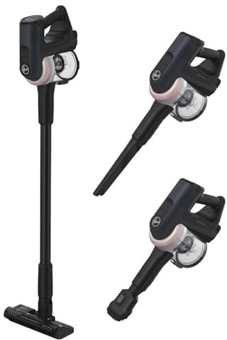 Hoover HF401H Aspirateur Balai sans Fil, Puissant 42AW, Léger, Ultra-Maniable à 360°, Premium Sols durs & Parquet, Brosse Anti-Twist avec éclairage LED, Gris Argent Sidéral Rose Quartz
