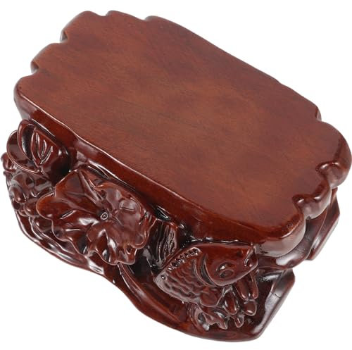 Hemobllo Fischschalenständer Blumentopfständer Ständer Für Teekannen Fischglas-basisständer Tankständer Bucheinband Pflanzenständer Drinnen Kreisschablone Hammelfleisch Hölzern Geschirrkorb