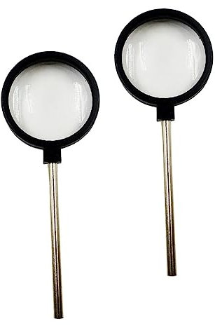 2St Konkave Linse optisch optical Konkavlinse physik experimente metallstäbe metallstange spiegelfolie physikalische Konvexlinse tragbare konvexe Linse Glas Lupe 3d Plastik