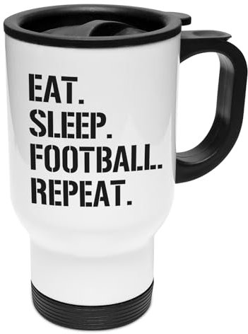 New Spirit Original Eat Sleep Football Repeat Travel Drinks Mug