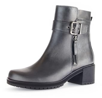 Gabor Damen Biker Boots, Frauen Stiefeletten,Best Fitting,Bootee,Booties,halbstiefel,Kurzstiefel,uebergangsschuhe,antiksilber,42 EU / 8 UK