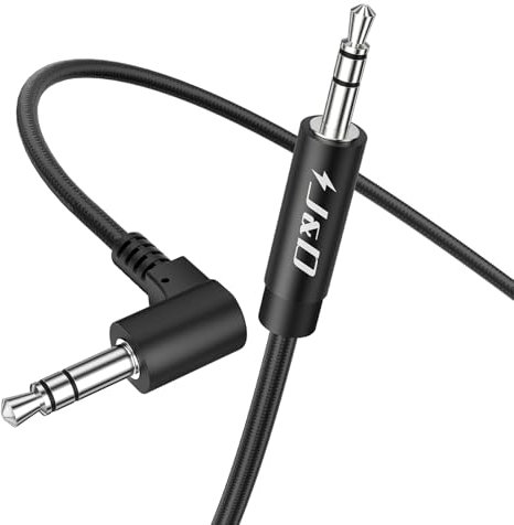 J&D 3.5mm to 2.5mm Aux Audio Cable, 90 Degree Right Angle Gold Plated Headphone Cord 2.5mm Male to 1/8 inch 3.5mm Female Stereo Audio Jack Adapter Cable Compatible with Bose & JBL Earphones, 1M