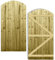 H.6ft (180cm) x W.3ft (90cm) Pressure-Treated (Tanalised) Pedestrian Garden Gate Arched Overlapping Feather Edge Boards on a Semi-Braced Timber Frame Latch & Hinge Pack Not Required
