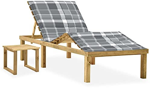 Rantry Lit de jardin avec table en bois de pin imprégné, chaises longues, canapé-lit, meubles de jardin, lit de piscine, lit de jardin, lit de piscine, lit de jardin Model3065878