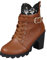 NOAGENJT Stivali Donna Moto High Heel Boots Student Ankle Lace Up Lace Scarpe Spesse Stivali da Donna Scarpe Nere Stringate (Z0911-A-White, 42)