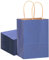 Gcardist 16Pcs Kraft Taschen Taschen mit Griffen 21x15x8cm Kleine Geschenk Party Taschen Tiefblau Shopping Treat Taschen Mehrfachverwendung (8.3x6x3Inch, Kleine Größe)