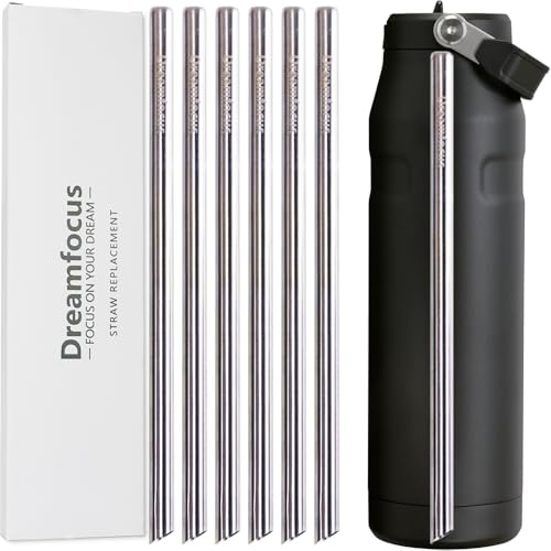 Dreamfocus Metal Straw Replacement Stainless Steel for Stanley IceFlow Aerolight Flip Straw 2.0 Bottle 36 oz