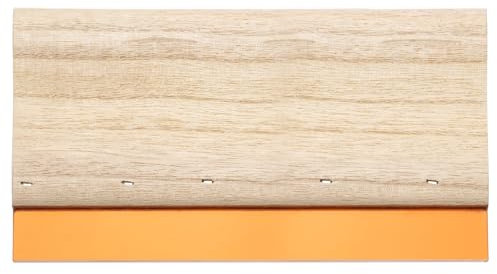 sourcing map Screen Printing Squeegee 8 Inch 65 Durometer Polyurethane Blade Wooden Handle Ink Scraper for Screen Printing Fabric Printmaking