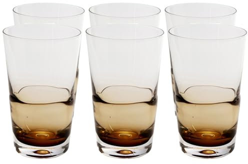 Verres à eau Mimi ambre set de 6 Kare Design