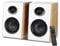 AIYIMA S600 2.0 Aktive Regallautsprecher mit 4 Tieftöner, 100W RMS, Bluetooth 5.3, HDMI ARC, Optisch, USB, RCA, Sub-Out, HiFi Stereo Lautsprecher mit integriertem DAC für PC & Heimkino –Weiß & Holz