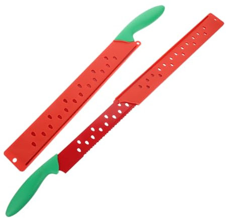 TIDTALEO 2pezzi Coltello Seghettato in Acciaio Inossidabile Per Anguria Pane e Torte Utensile Da Cucina Per Frutta Grande Per Taglio Efficiente Senza Scivolare