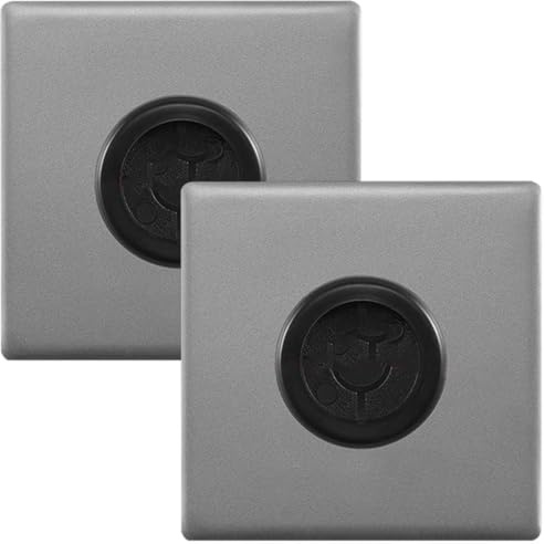 Acmerota 2Pcs Wall Cable Cover Ø29MM Adhesive Cable Entry Cover Grey Wall Hole Covers Brush Plate Brush Faceplate for Covering Outlets, Receptacles and Tidying Cords for Cables