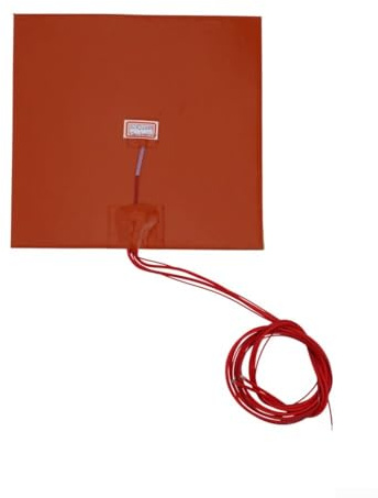 200 W wasserabweisendes Silikon-Thermo-Pad, 200 x 200 mm, 12 V, flexible Heizmatte mit Fiberglas-Verstärkung für Wärme für IP65 Heater Transfer Plus