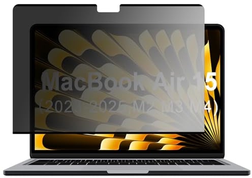 SeGinn Filtro de Privacidad Magnético para MacBook Air 15 Pulgadas | Extraíble Anti Spy Antirreflectante Filtros de Protector Pantalla para MacBook 15 M5/M4/M3/M2 (2026/2025/2024/2023)