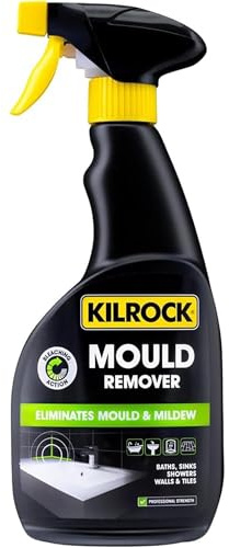 Kilrock Mould Remover Spray 500ml Fast Acting Cleaner for Black Mould on Bathroom Tiles Grout Silicone Seals and Walls Powerful Formula for Household Surface Cleaning