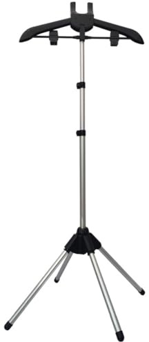 XIAOJUN Display Stand Clothes Hanger Garment Foldable Tripod Steamer Rack Cloths Iron Hanging Stand Clothing Drying Rack Black