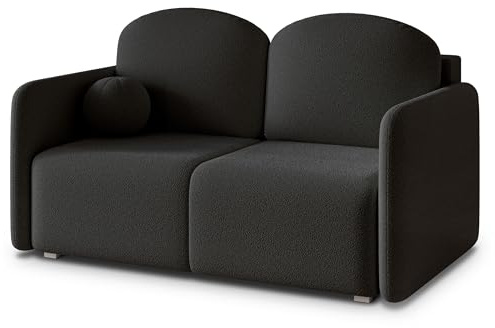 Masseno Sofa SUVI II Q mit Schlaffunktion, Sofa mit Bettkasten, Wohnzimmersofa, Couch, Soffa, Bettsofa, Couchgarnitur- Schwarz, Quelle 100