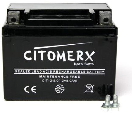 Batterie wartungsfrei 12V 5AH YB4L-B, YTX4L-BS, YT4L-B für Piaggio NRG mc2 50 LC DD 1998-1999