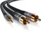 Primewire - 10m Cavo Jack RCA a Y - Cavo Adattatore Jack 3,5mm RCA Stereo - 2X RCA Maschio e 1X Jack Maschio Stereo - Cavo per Amplificatori, Audio PC, Hi-Fi, Strumenti Musicali