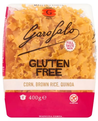 Garofalo Gluten Free Mafalda Corta Italian Dried Pasta, 400g - Suitable for Coeliac and Vegan diets (Pack of 1)