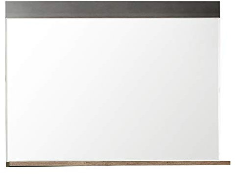 trendteam smart living - Indy - Wandspiegel - Graphit Grau/Alteiche - Garderobenspiegel mit Ablagefläche - (BxHxT) 90 x 69 x 16 cm - rustikales Design